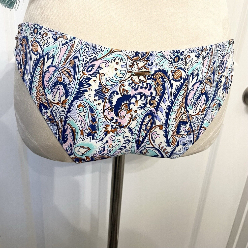 Victoria Secrets Bikini Set- 34B Padded Top- Small Bottom- Blue Purple Paisley - Picture 7 of 13